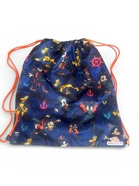 Disney cruise line Navy Halloween Character Drawstring Bag with Orange Cords